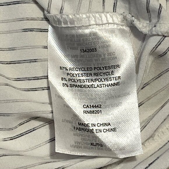 MONDETTA Tee Shirt Men's Horizontal Stripes White Grey Black Size XL - Picture 6 of 7